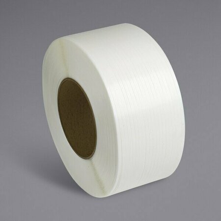 PAC STRAPPING PRODUCTS 9000'' x 1/2'' White Polypropylene Strapping Coil with 8'' x 8'' Core 442SPP9000W